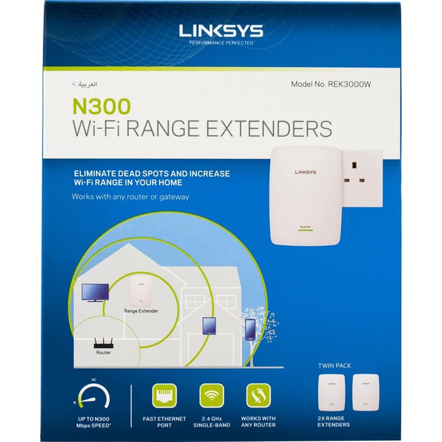 Bộ mở rộng sóng Wifi tốc độ 300Mbps Linksys RE3000W