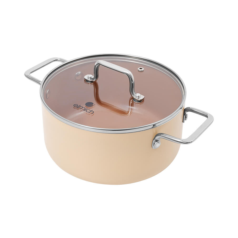 Bộ nồi 3 chiếc ceramic Elmich mocha EL5246MC01