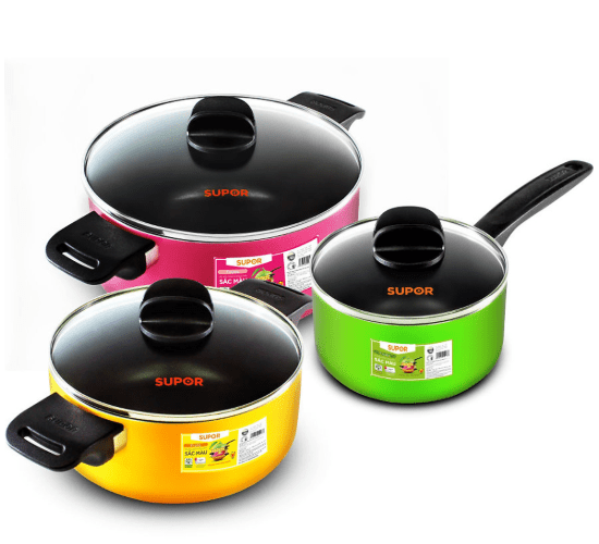 Bộ nồi 3 màu Supor S08A-T3