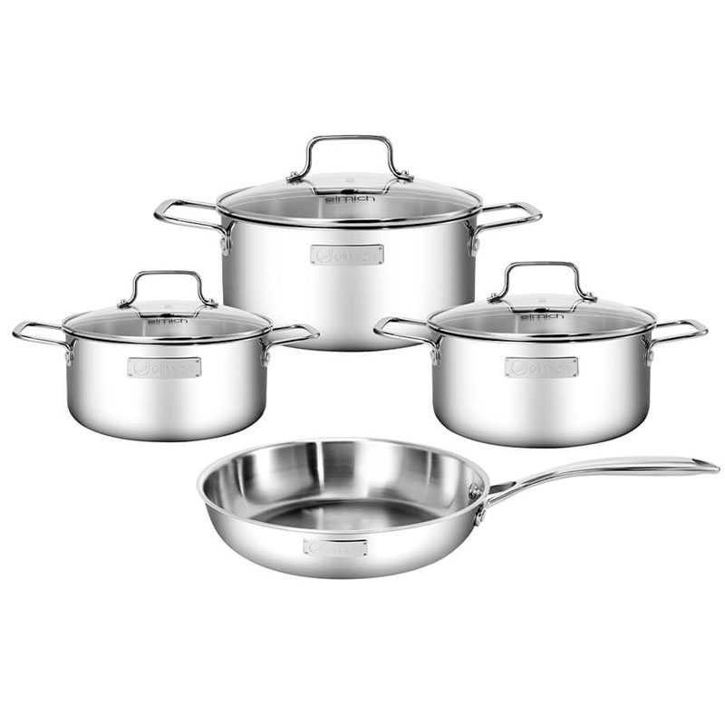 Bộ nồi 4 chiếc inox liền khối Elmich EL2476