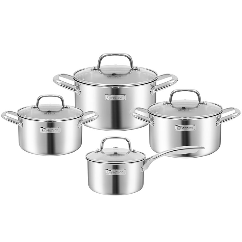 Bộ nồi 4 chiếc inox liền khối Elmich EL2485IN01