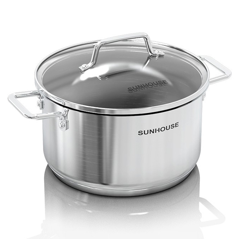 Bộ nồi chảo inox 304 Sunhouse SHG601