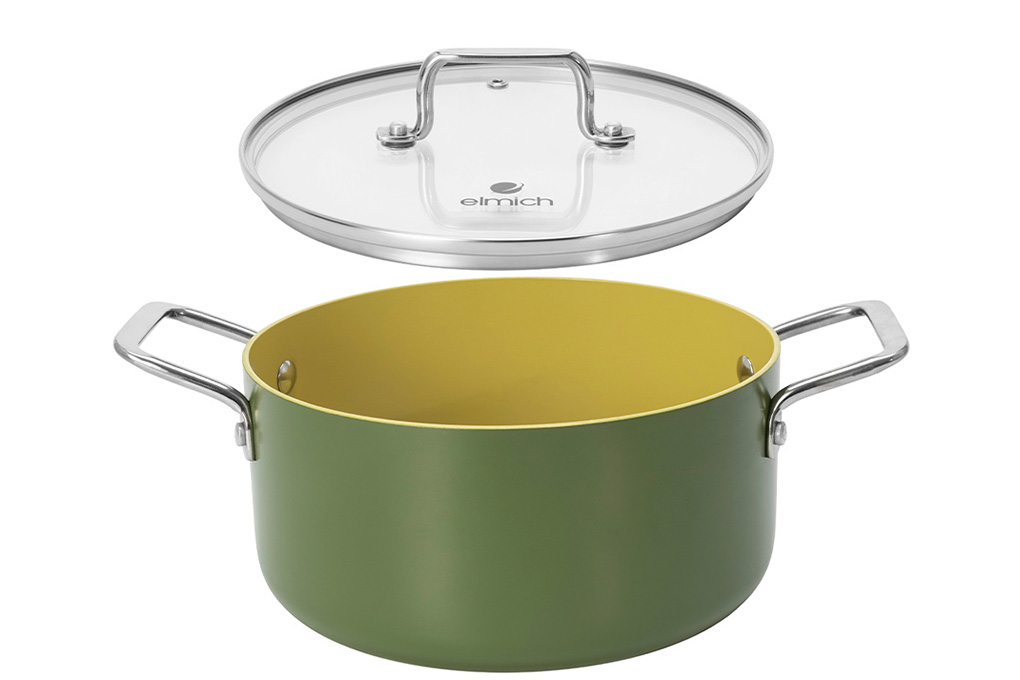 Bộ nồi chảo phủ sứ Elmich Olive Classic EL-5232OV02