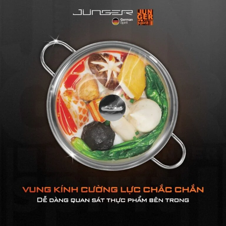 Bộ nồi inox 7 chi tiết Junger JC200
