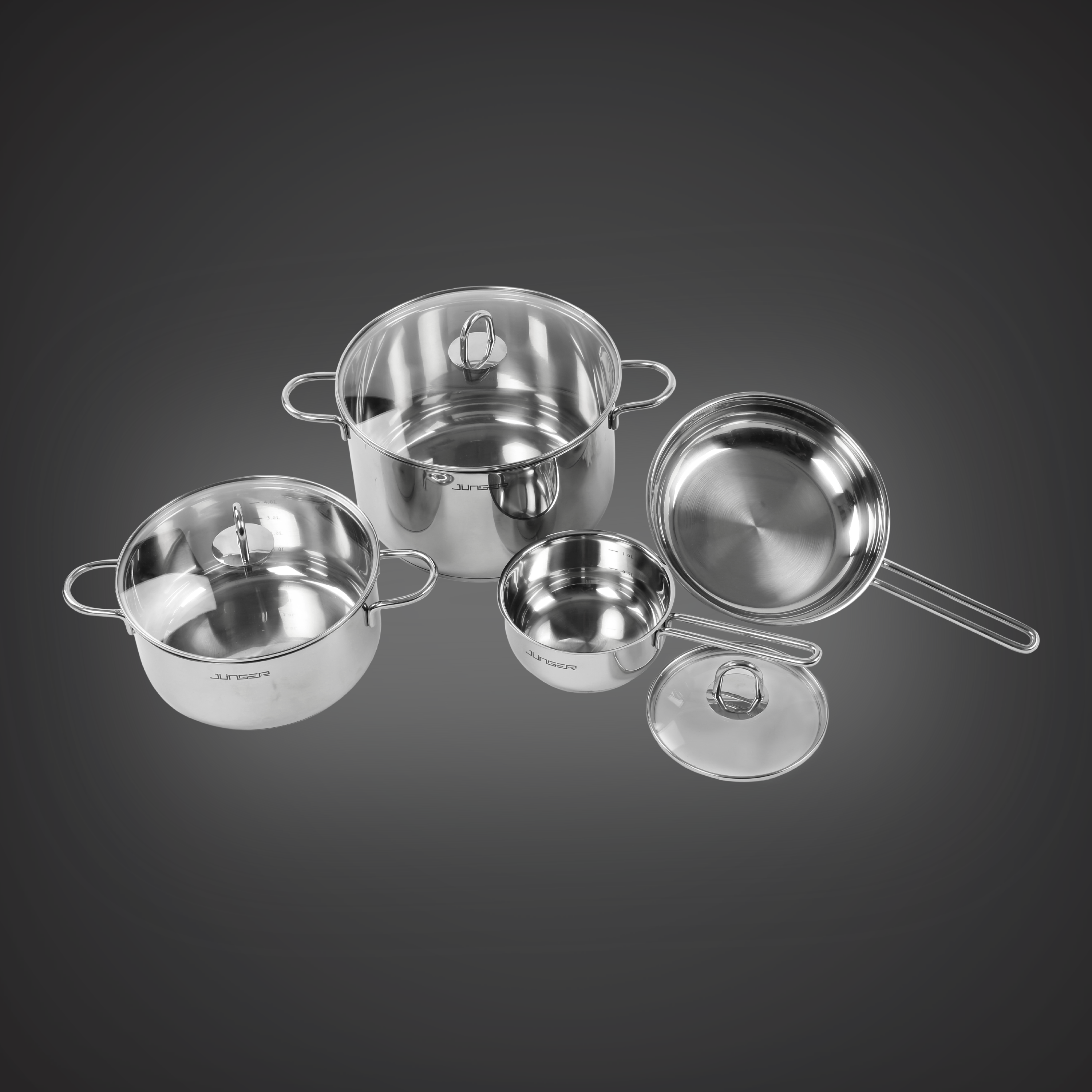 Bộ nồi inox 7 chi tiết Junger JC200
