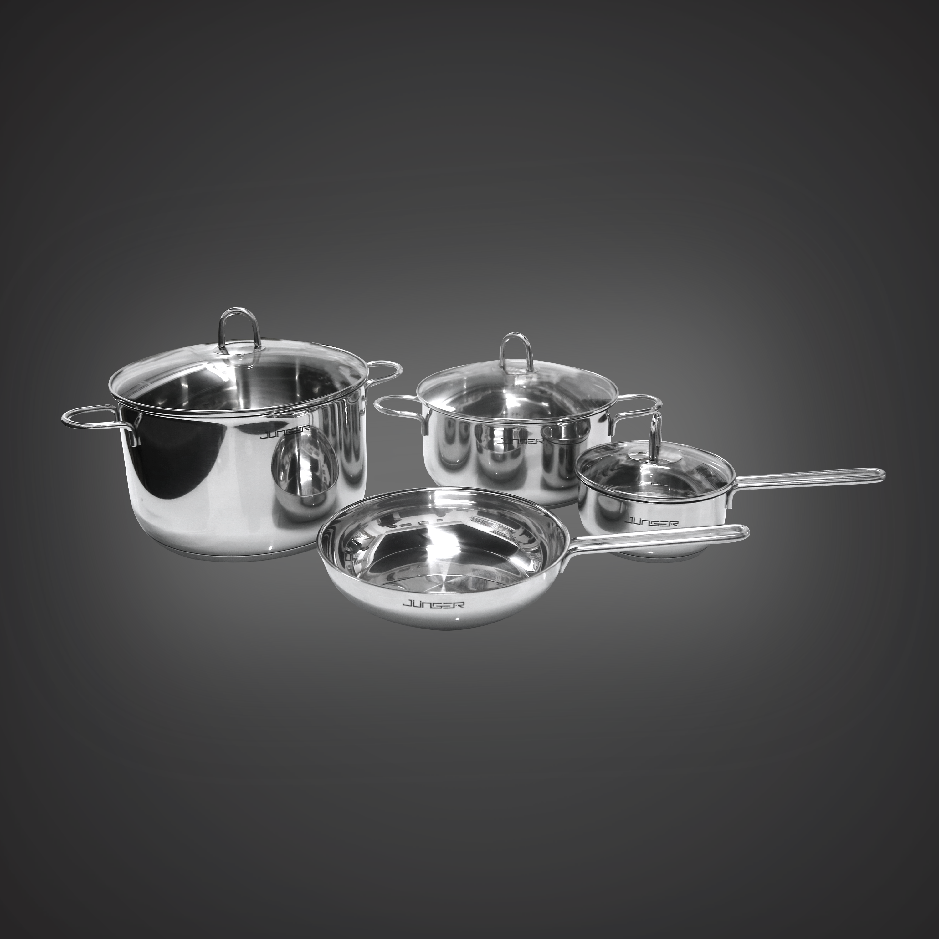 Bộ nồi inox 7 chi tiết Junger JC200