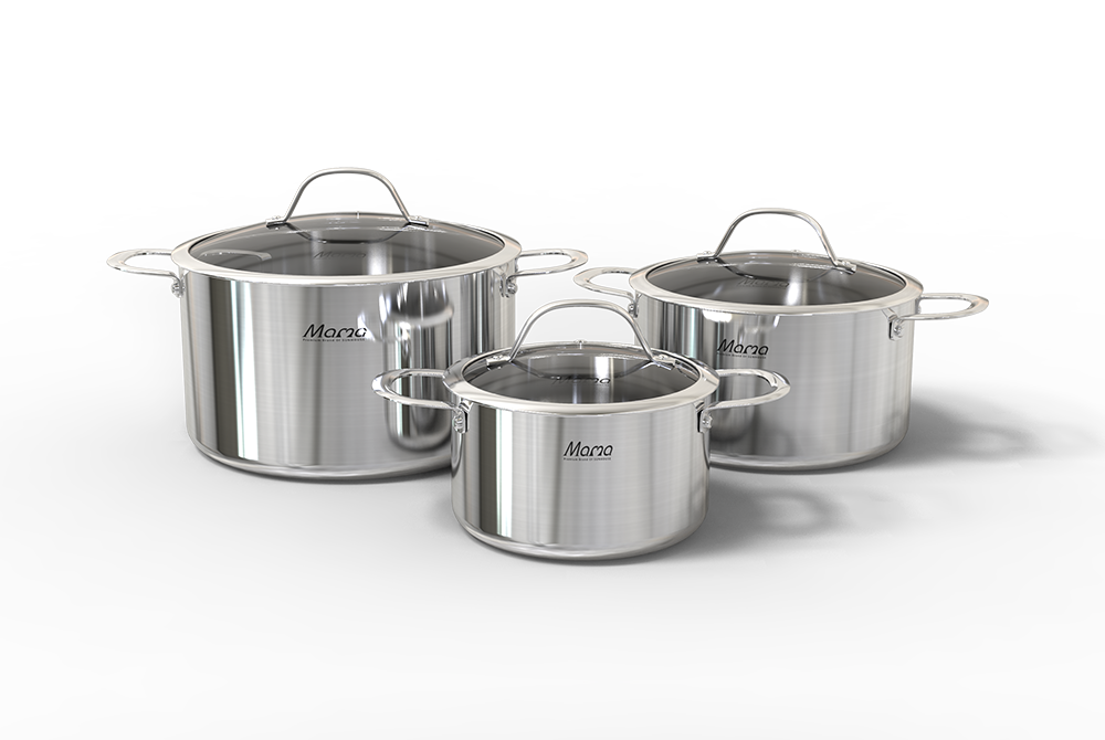 Bộ nồi inox đa lớp Sunhouse Mama SHG701