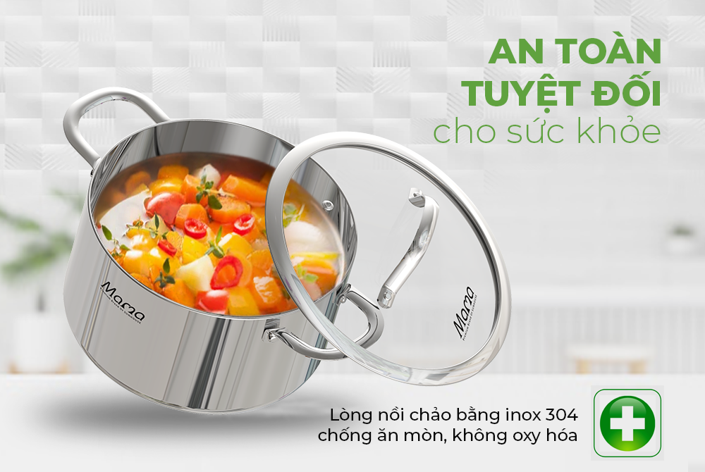 Bộ nồi inox đa lớp Sunhouse Mama SHG701