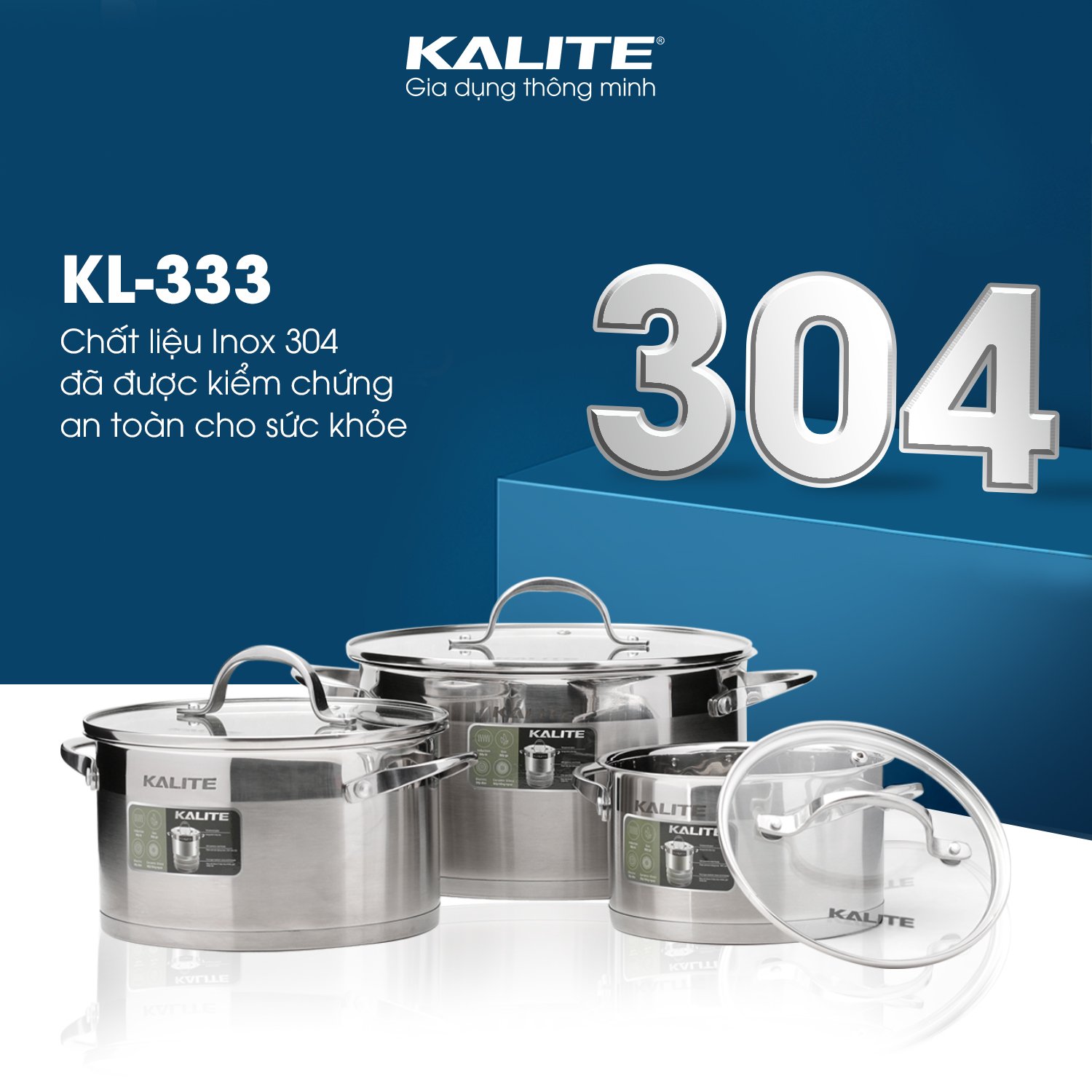 Bộ nồi Inox KALITE KL-333