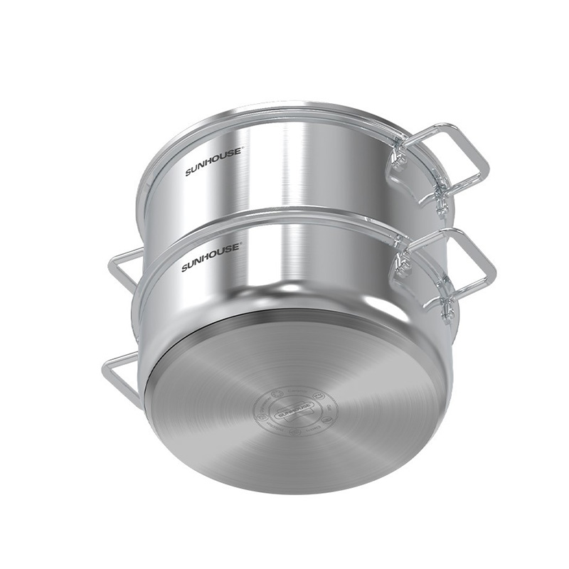 Bộ nồi xửng 3 đáy Sunhouse SHG507-24C