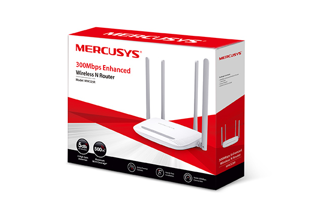 Bộ phát Wifi chuẩn N Mercusys MW325R 300Mbps