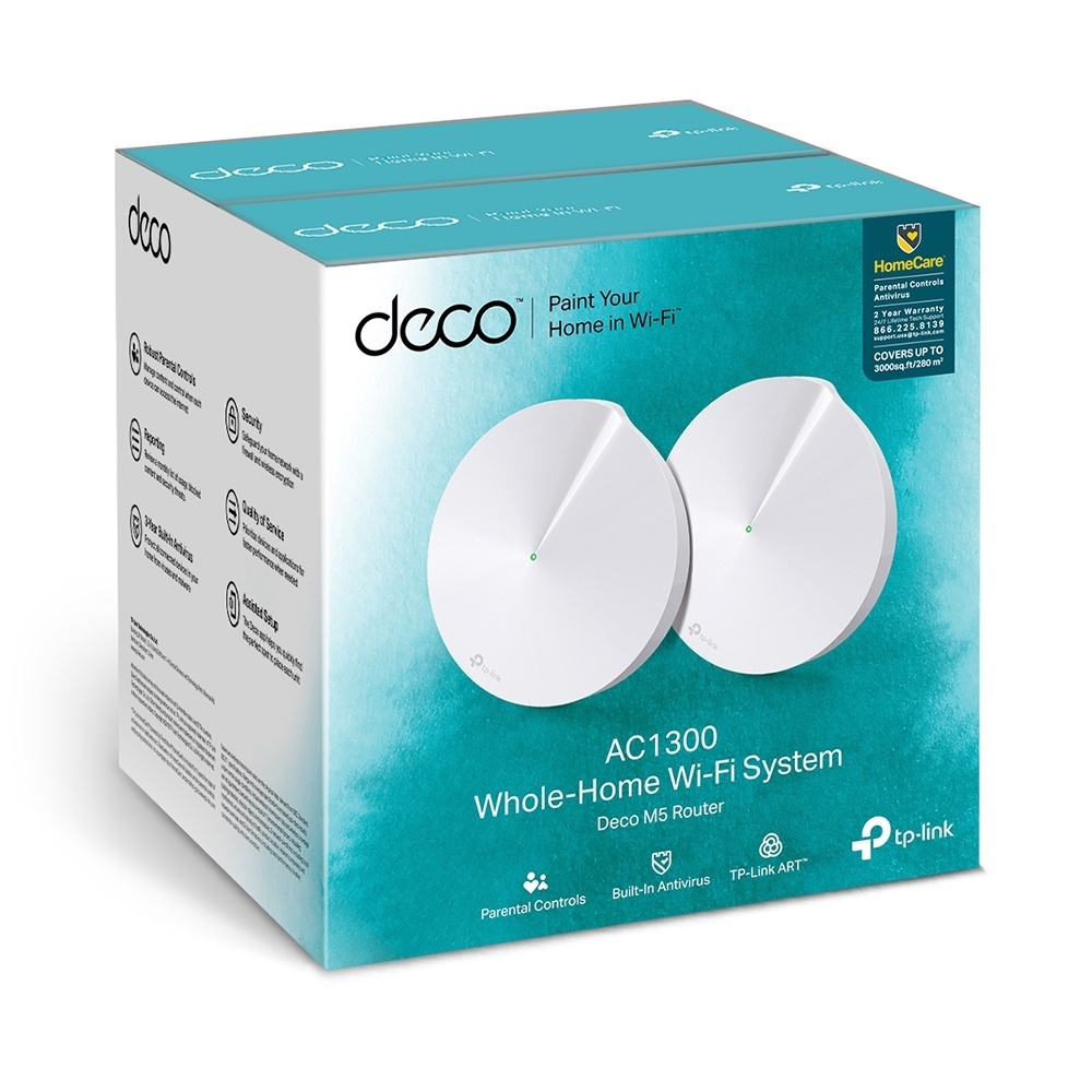 Bộ phát Wifi Mesh cho gia đình chuẩn AC1300 Deco M5 (2 pack)