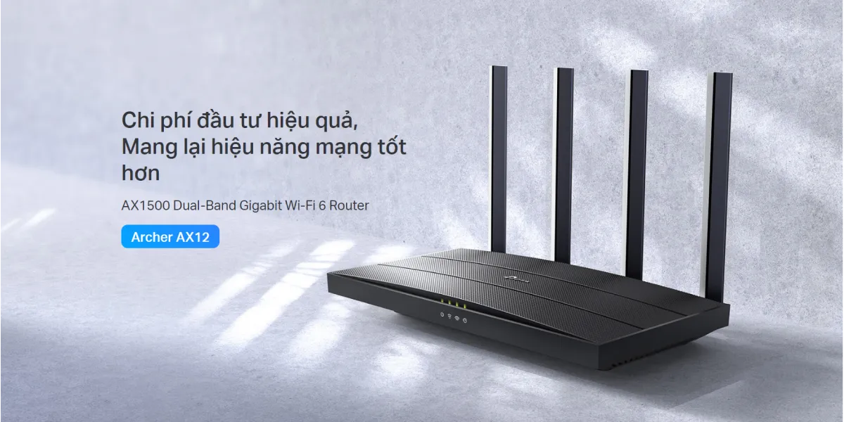 Bộ phát Wifi TPLink chuẩn AX1500 wifi 6 Archer AX12