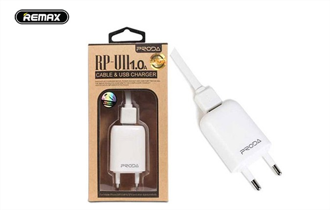Bộ sạc chân điện thoại Lightning Remax Proda 1.0A RP - U11