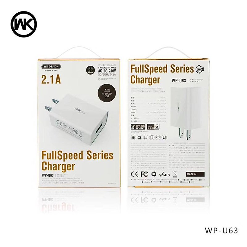 Củ sạc 1 cổng WK WP-U63 full speed