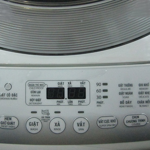 Máy giặt 9 Kg Toshiba DC1000CV(WM), lồng đứng, Inverter, xám bạc