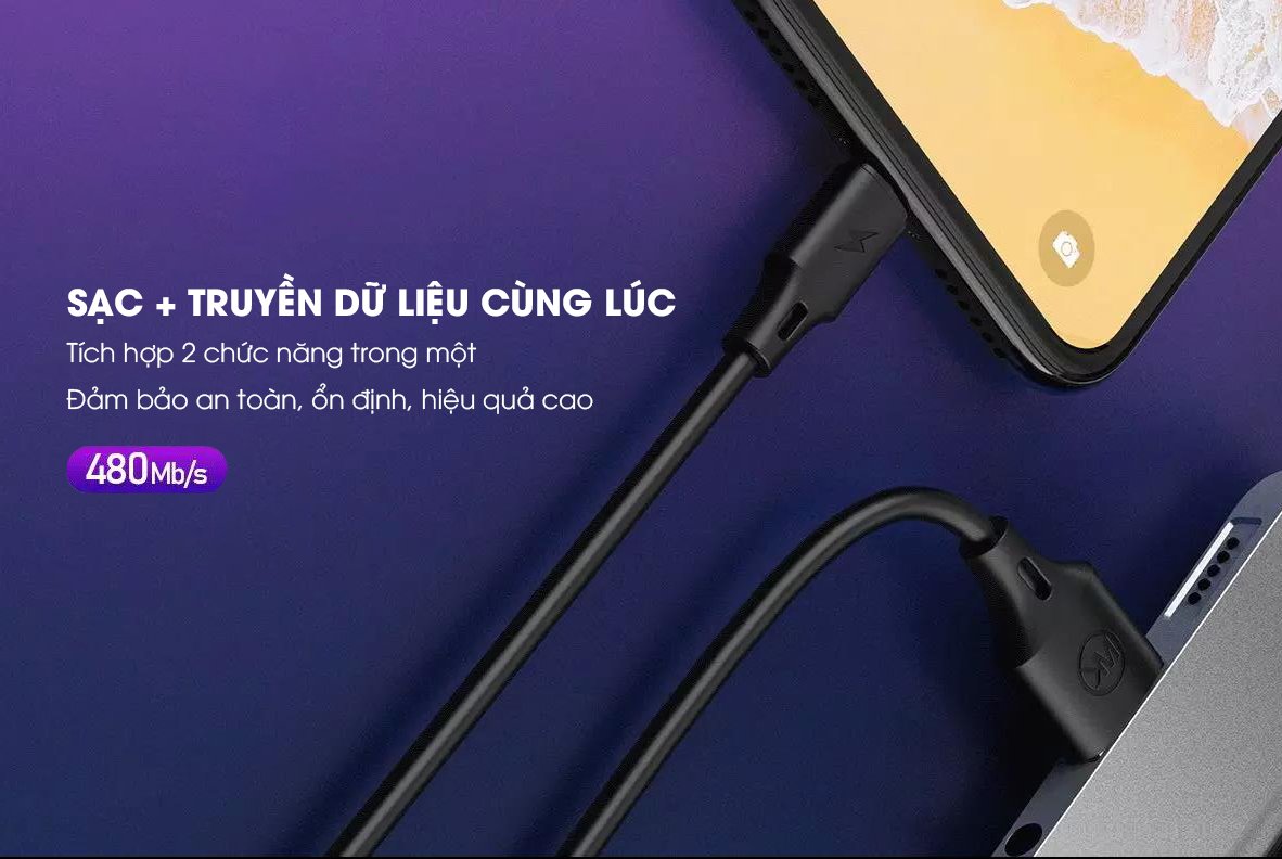 Các sạc micro WK WDC-092 full speed pro 3m