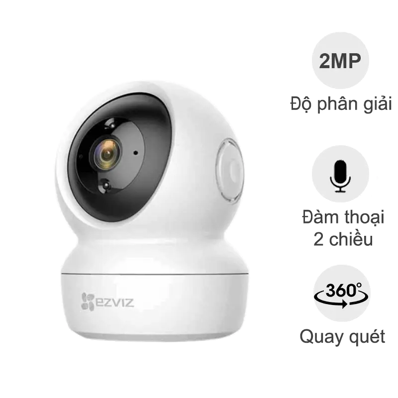 Camera IP Wifi Ezviz CS-C6N 1080P (đàm thoại, quay quét, H265)
