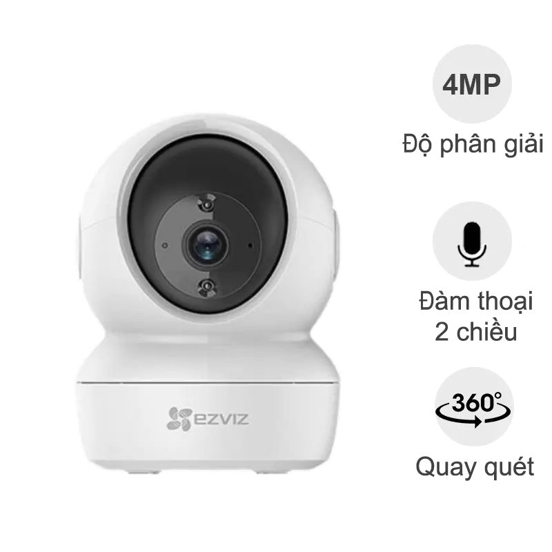 Camera IP Wifi Ezviz CS-C6N 4MP (đàm thoại, quay quét, H265)