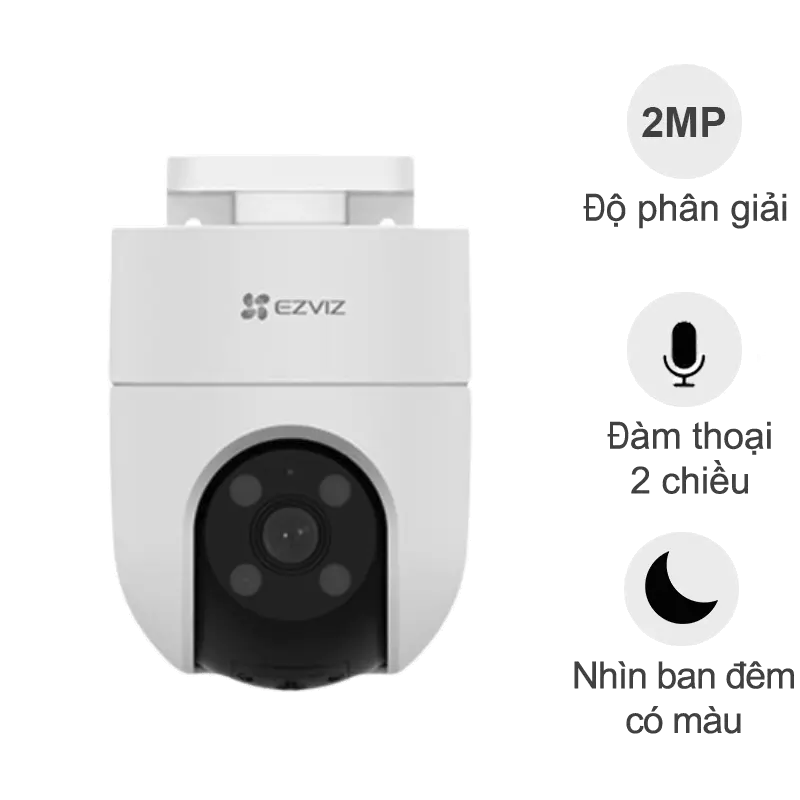 Camera IP Wifi ngoài trời Ezviz CS-H8C (2MP, đàm thoại, quay quét, đêm full màu)