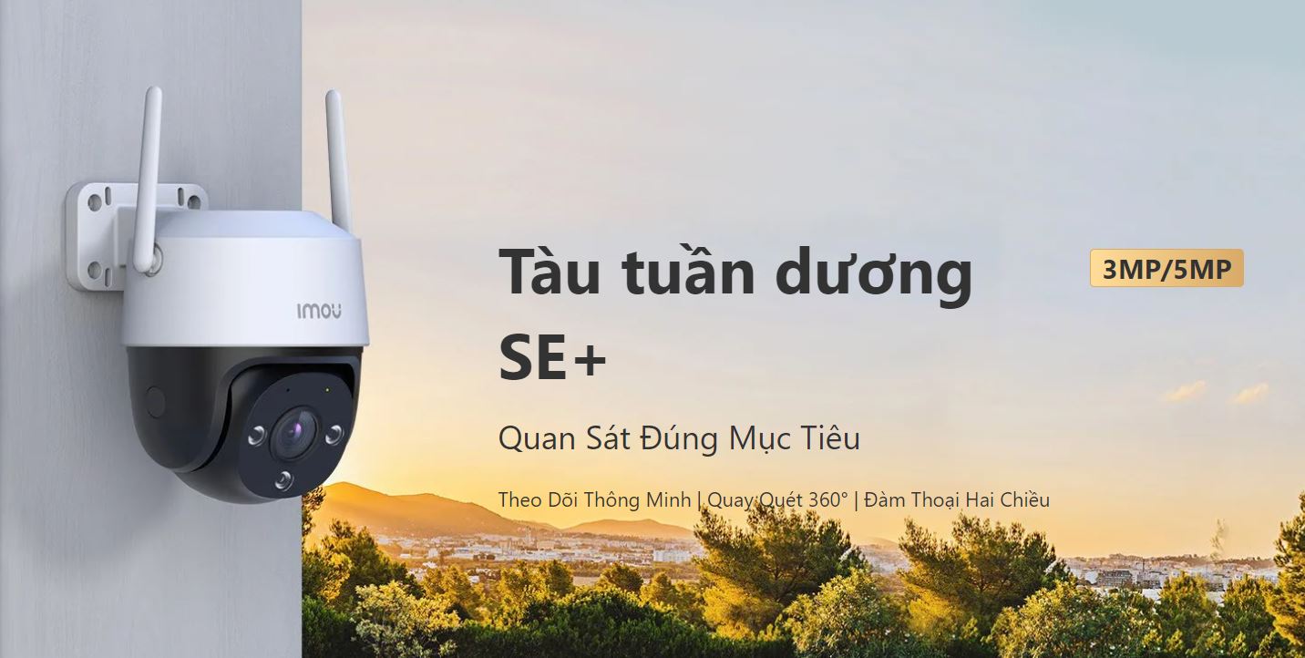 Camera ngoài trời iMou Cruiser SE+ S51FEP (5MP, đàm thoại, quay quét, đêm full màu)