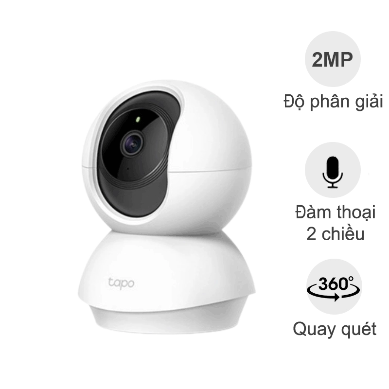 Camera TPLink Tapo C200 (2MP, đàm thoại, quay quét)