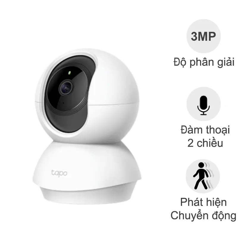 Camera TPLink Tapo C210 (3MP, đàm thoại 2 chiều, 360 độ, full HD)