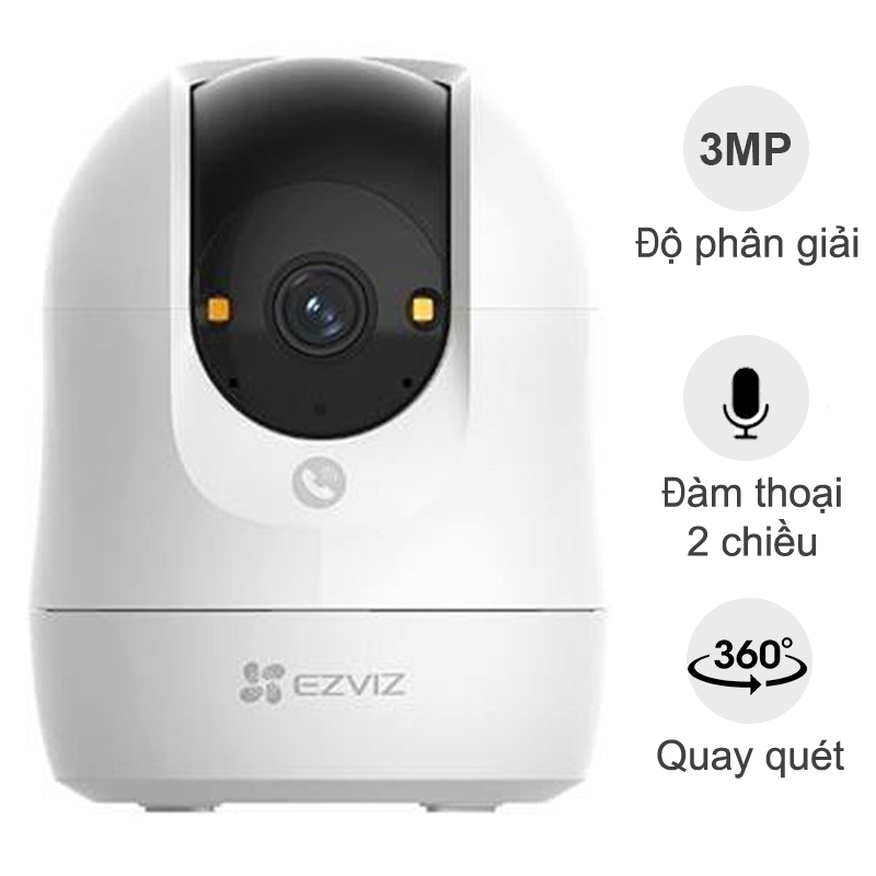 Camera Wifi Ezviz CS-C6N G1 3MP (2K, gọi điện qua app, quay quét, đêm full màu)