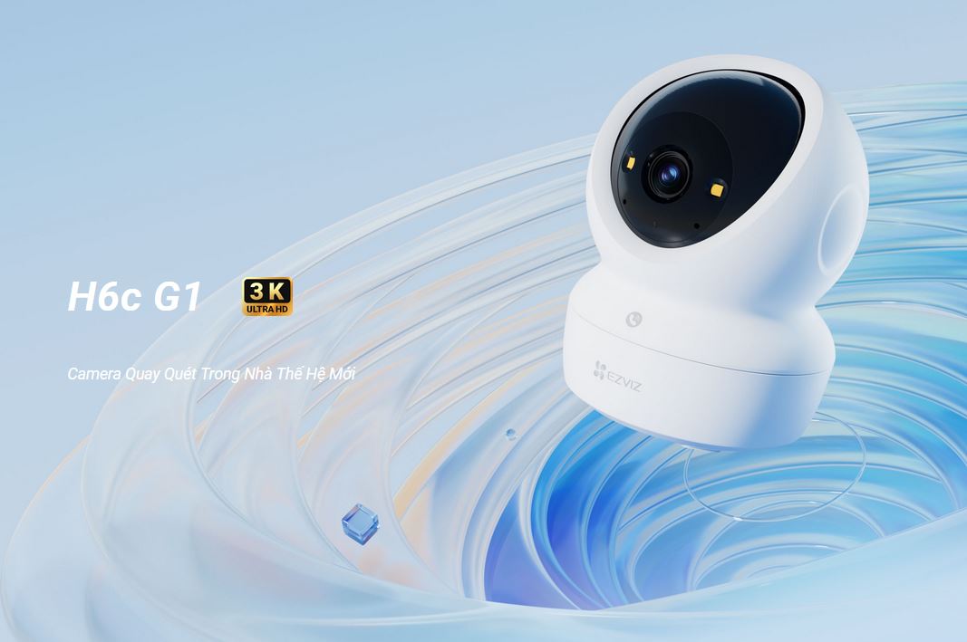 Camera Wifi Ezviz CS-H6C 5MP (3K, gọi điện qua app, quay quét, đêm full màu)