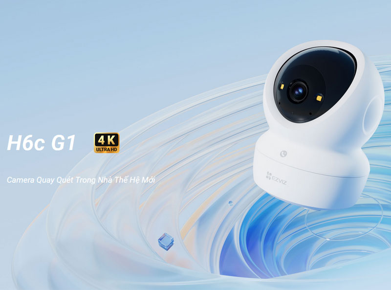 Camera Wifi Ezviz CS-H6C 8MP (4K, gọi điện qua app, quay quét, đêm full màu)