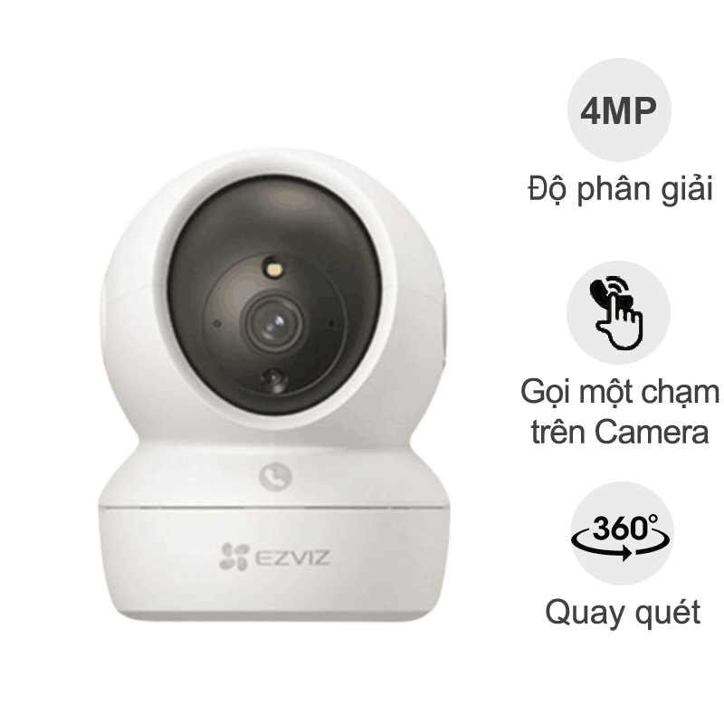 Camera Wifi Ezviz CS-H6C Pro (4MP, gọi điện qua app, quay quét, đêm full màu)