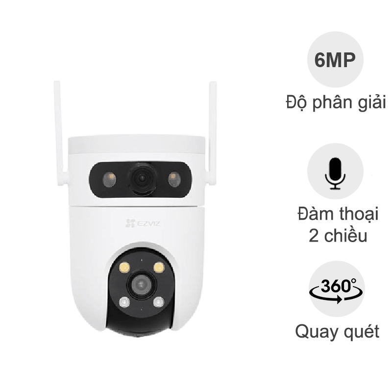 Camera Wifi ngoài trời Ezviz CS-H9C Dual (3MP+3MP, đàm thoại, quay quét)