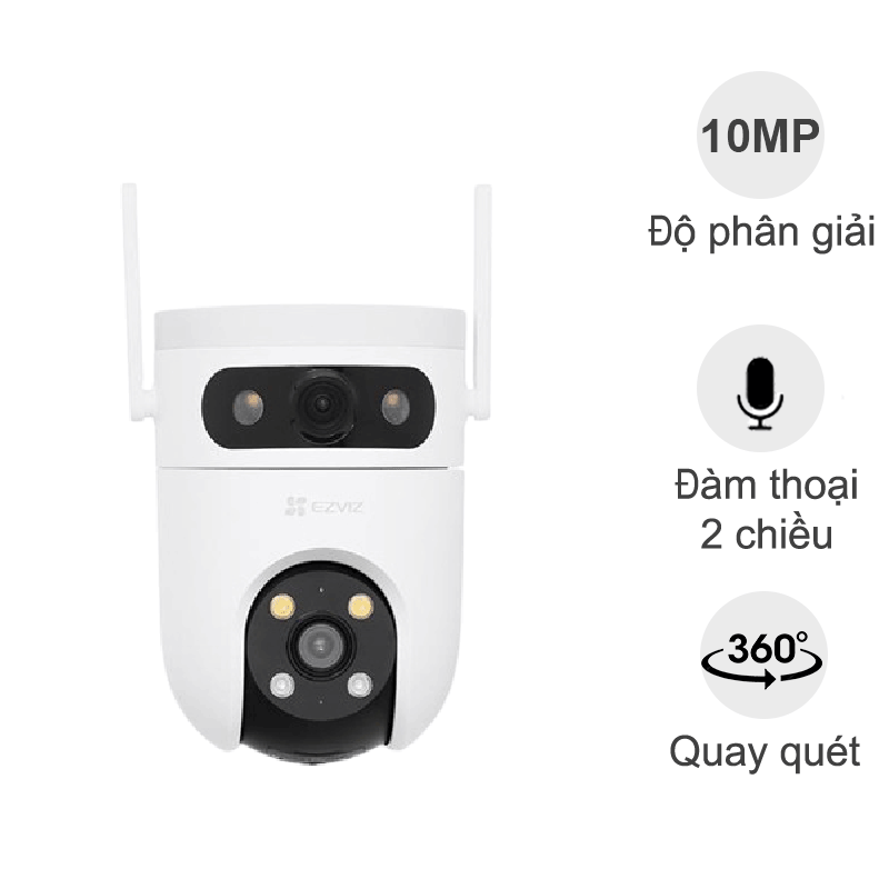 Camera Wifi ngoài trời Ezviz CS-H9C Dual (5MP+5MP, đàm thoại, quay quét)