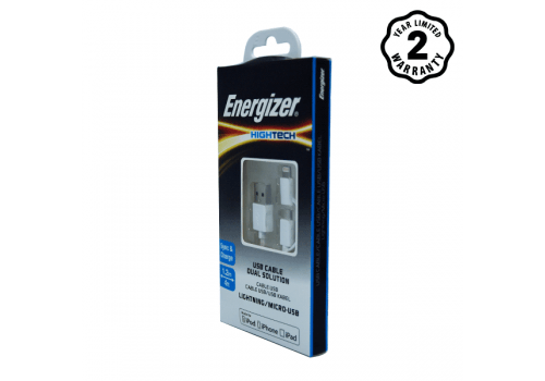 CÁP 2 CỔNG LIGHTNING MICROUSB 1M ENERGIZER C11UBDUG