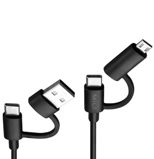 Cáp 4 trong 1 MiLi Micro USB-USB-A-Type C- HX-L41BK