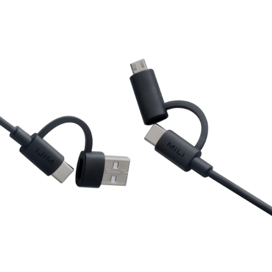Cáp 4 trong 1 MiLi Micro USB-USB-A-Type C- HX-L41BK