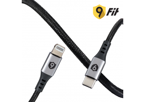 Cáp 9FIT USB-C to Lightning 1M Black - 9FCA002B