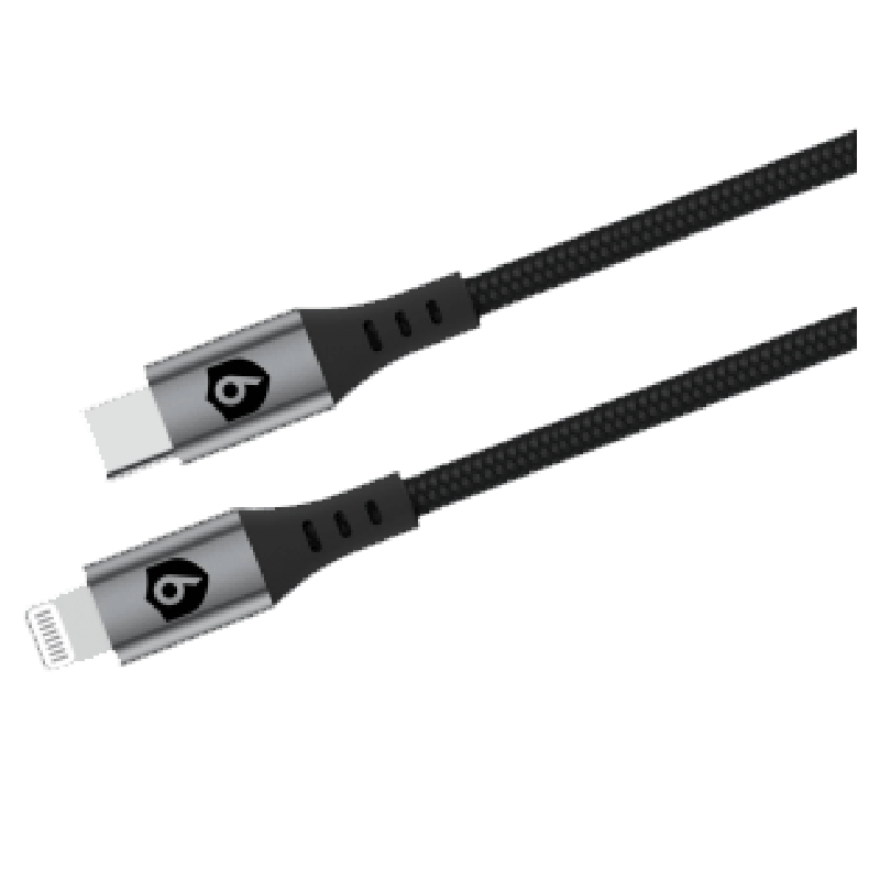 Cáp 9FIT USB-C to Lightning 1M Black - 9FCA002B