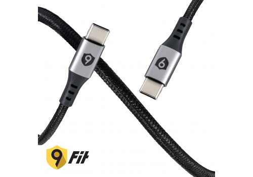 Cáp 9FIT USB-C to USB-C 1M Black - 9FCA001B