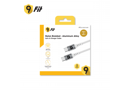 Cáp 9FIT USB-C to USB-C 1M White  - 9FCA001W