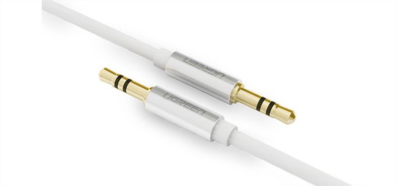 Cáp Audio 3.5mm dây tròn 1M Ugreen UG-10733 mạ vàng 24K