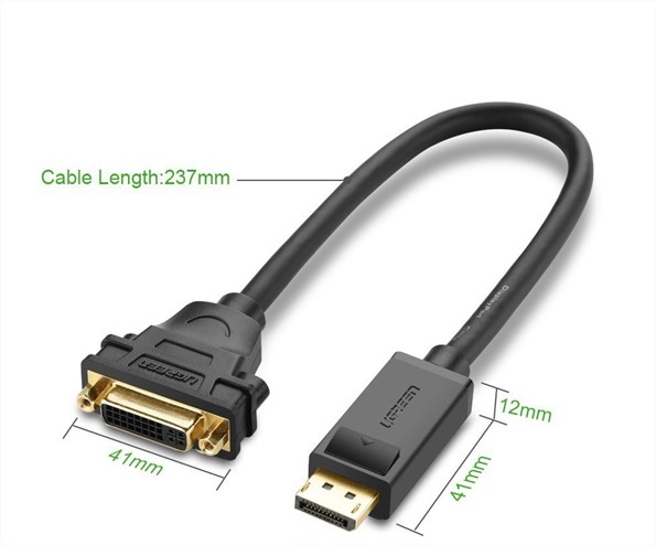 Cáp chuyển đổi Displayport to DVI 24+5 âm Ugreen UG-20405
