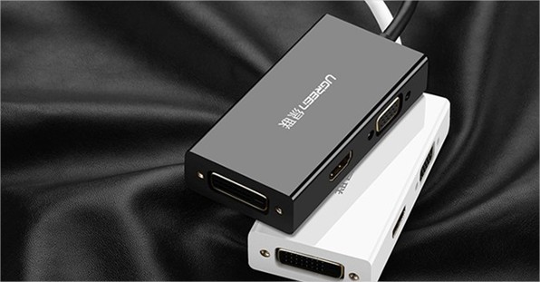 Cáp chuyển đổi Displayport to HDMI + VGA + DVI Ugreen UG-20419 màu trắng