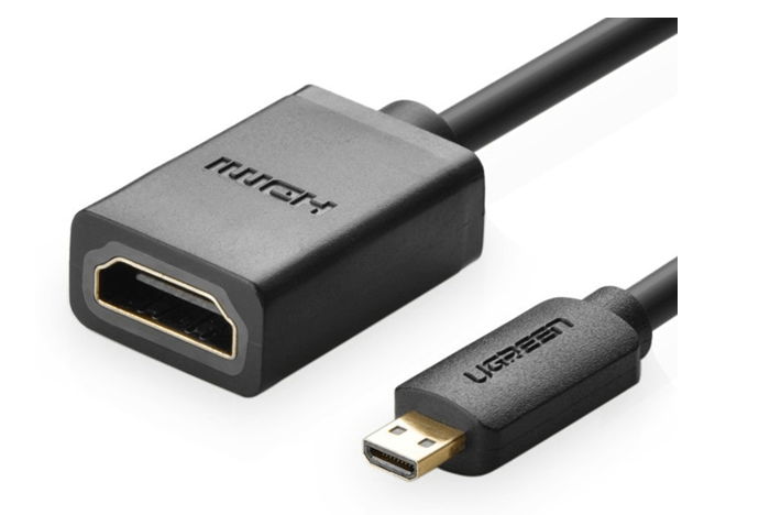 Cáp chuyển đổi Micro HDMI to HDMI âm dài 20cm Ugreen 20134 - BH 30 ngày