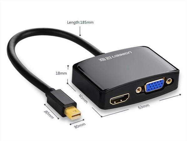 Cáp chuyển đổi Mini Displayport to HDMI và VGA Ugreen UG-10439