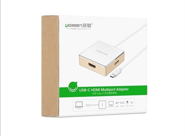 Cáp chuyển đổi USB type C to HDMI + Hub USB 2.0 & 3.0 hỗ trợ sạc Macbook Ugreen 30441