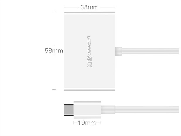 Cáp chuyển đổi USB type-C to HDMI và VGA Ugreen MM123 30843