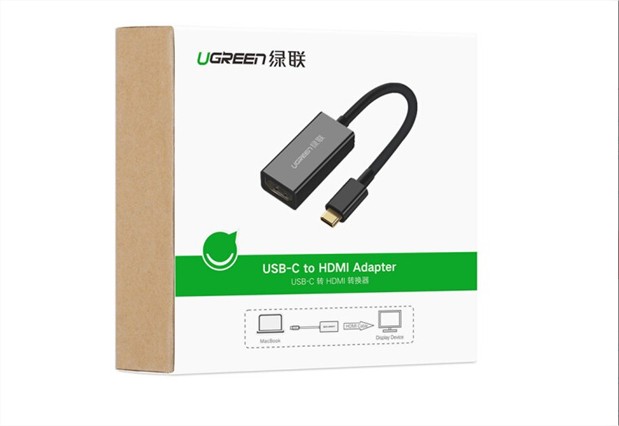 Cáp chuyển đổi USB Type-C to HDMI Ugreen 50249 hỗ trợ 4Kx2K màu đen