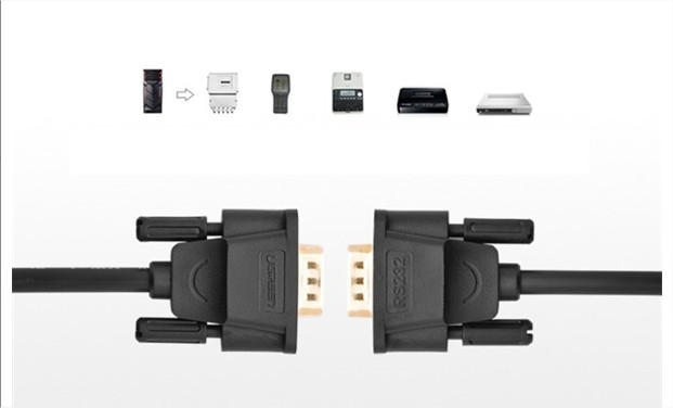 Cáp cổng Com Rs232 9 chân âm sang Com 9 chân âm (9F/9F) dài 5m Ugreen UG-20152