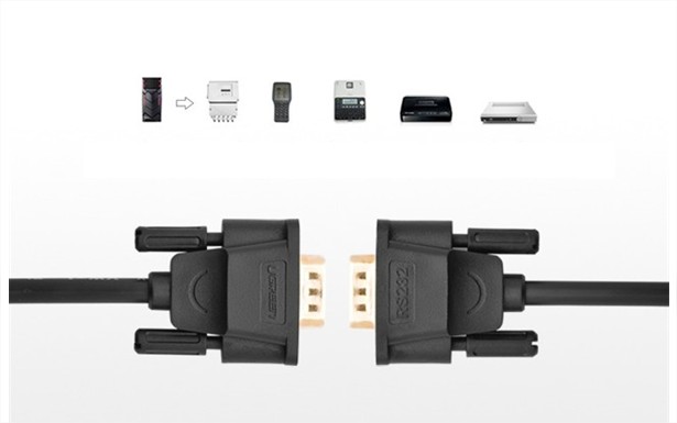 Cáp cổng Com Rs232 9 chân dương sang 9 chân dương (9M/9M) dài 2m Ugreen UG-20154